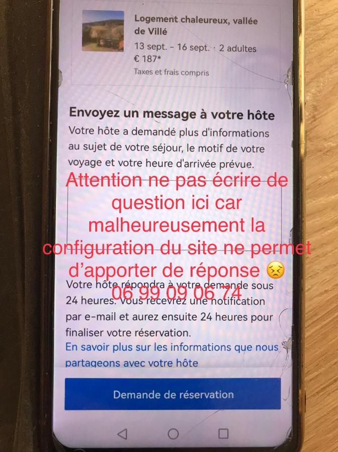 Logement Chaleureux, Vallee De Ville Steige Extérieur photo